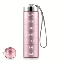 7 Day Travel Pill Organiser – Stackable Aluminium